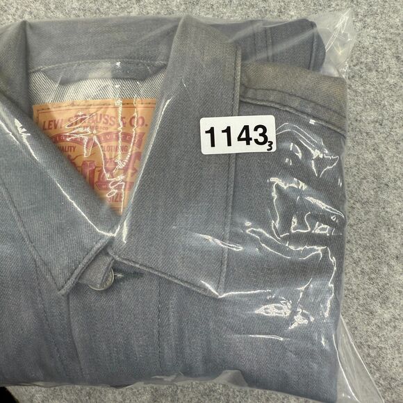 Levi's Women's Denim Trucker Jacket Small Gray Embellished Boho Patchwork - Picture 2 of 16